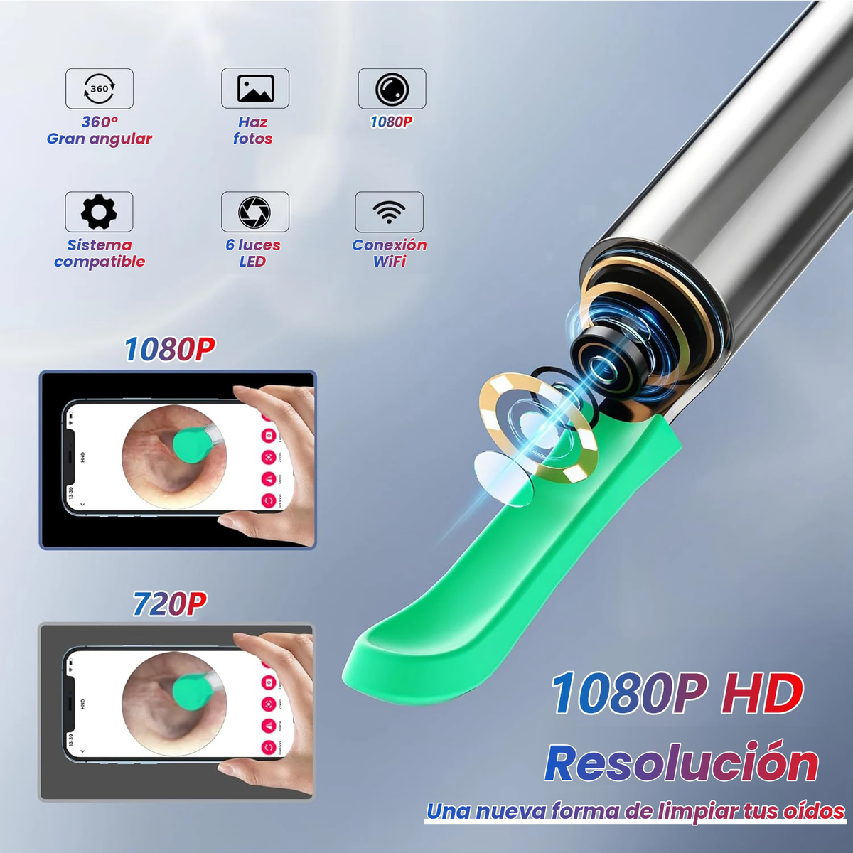 VisiEar – Limpiador de oídos con cámara HD